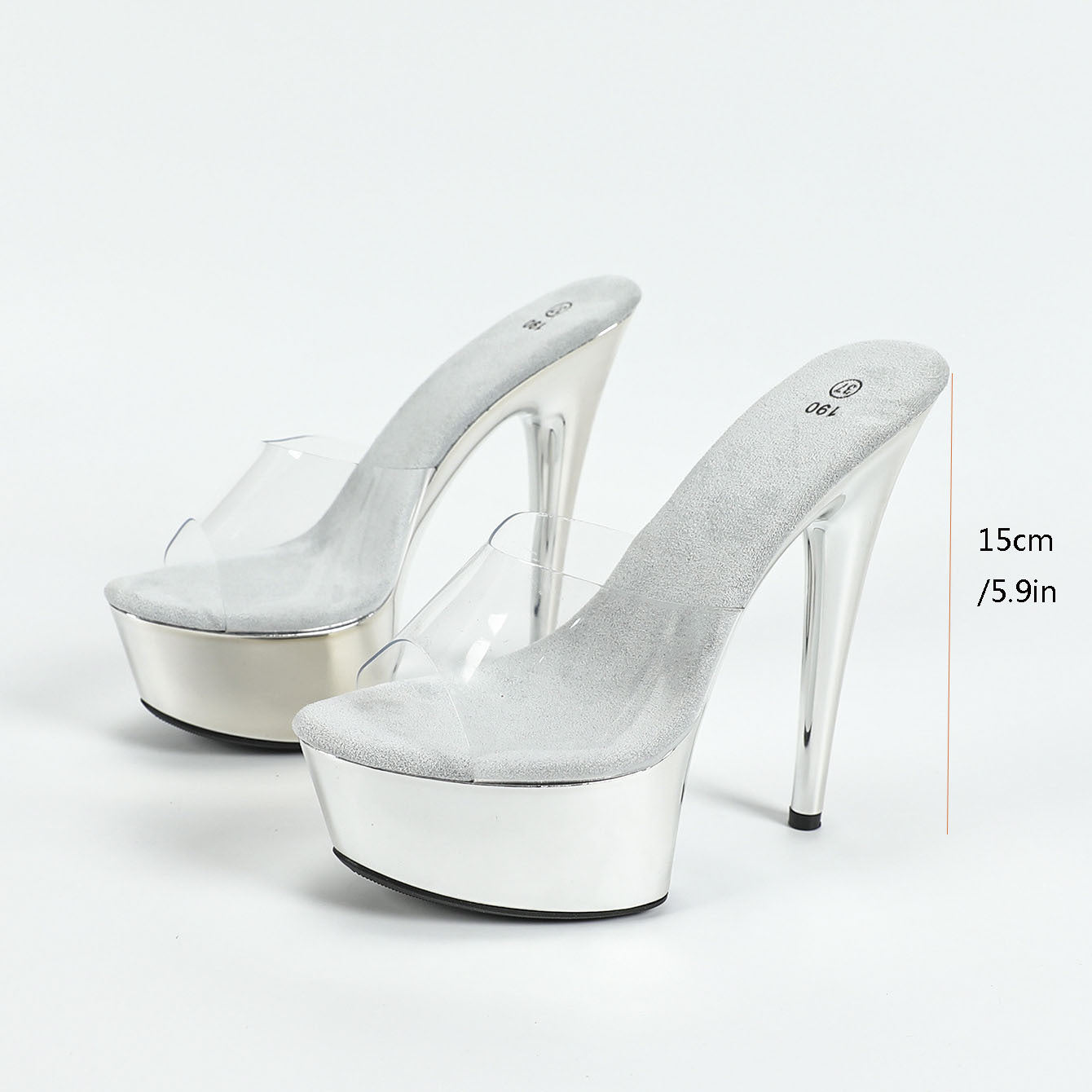 Elegant Peacock Blue Stiletto Heels - Sexy Open Toe, 15cm Platform Pumps with Cover Upper & Rubber Sole, Easy Slip-On for Fashionable Spring Festival Looks